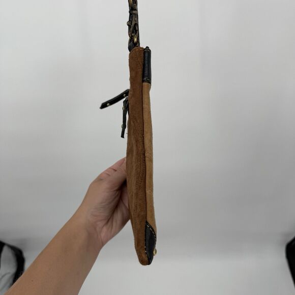 Vaan & Co Brown Leather Crossbody Thin Bag Travel Classic - Picture 9 of 9